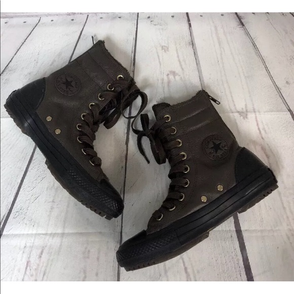 converse womens leather high tops